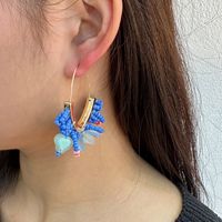 Wholesale Jewelry 1 Pair Sweet Flower Alloy Resin Earrings main image 3