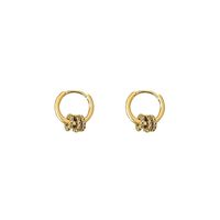 1 Pair Simple Style Geometric Copper Inlay Zircon Gold Plated Earrings main image 5
