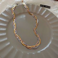Großhandel Klassischer Stil Geometrisch Titan Stahl Halskette sku image 2