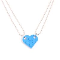 Simple Style Heart Shape Alloy Couple Pendant Necklace sku image 21