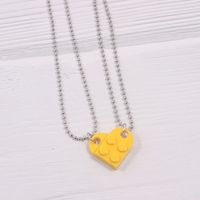 Simple Style Heart Shape Alloy Couple Pendant Necklace sku image 19