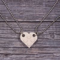 Simple Style Heart Shape Alloy Couple Pendant Necklace sku image 23