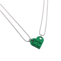 Simple Style Heart Shape Alloy Couple Pendant Necklace main image 5
