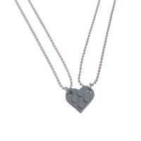 Simple Style Heart Shape Alloy Couple Pendant Necklace main image 2