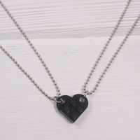 Simple Style Heart Shape Alloy Couple Pendant Necklace sku image 26