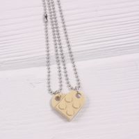 Simple Style Heart Shape Alloy Couple Pendant Necklace sku image 39