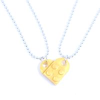 Simple Style Heart Shape Alloy Couple Pendant Necklace sku image 43