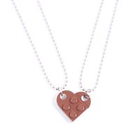 Simple Style Heart Shape Alloy Couple Pendant Necklace sku image 44