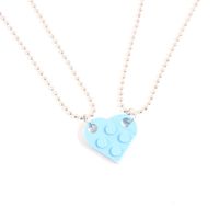 Simple Style Heart Shape Alloy Couple Pendant Necklace sku image 42