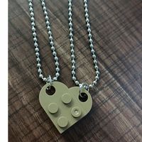 Simple Style Heart Shape Alloy Couple Pendant Necklace sku image 50