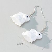 Wholesale Jewelry 1 Pair Cute Rabbit Animal Resin Drop Earrings main image 2