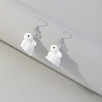 Wholesale Jewelry 1 Pair Cute Rabbit Animal Resin Drop Earrings sku image 1