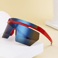 Punk Color Block Pc Special-shaped Mirror Frameless Women's Sunglasses main image 5