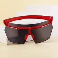 Punk Color Block Pc Special-shaped Mirror Frameless Women's Sunglasses main image 3