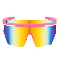 Punk Color Block Pc Special-shaped Mirror Frameless Women's Sunglasses sku image 3