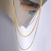 Simple Style Geometric Titanium Steel Plating Layered Necklaces main image 1