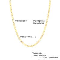 201 Stainless Steel Simple Style Patchwork Solid Color Titanium Steel Necklace sku image 4
