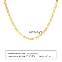 201 Stainless Steel Simple Style Patchwork Solid Color Titanium Steel Necklace sku image 2