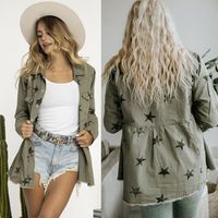 Women's Casual Star Single Breasted Coat Casual Jacket main image 4