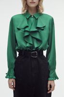 Women's Blouse Long Sleeve Blouses Layered Elegant Solid Color main image 1