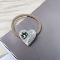 Lady Letter Square Heart Shape Acetic Acid Sheets Inlay Rhinestones Hair Tie sku image 8