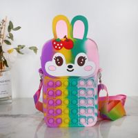 Girl's Rabbit Silica Gel Zipper Kids Wallets sku image 2