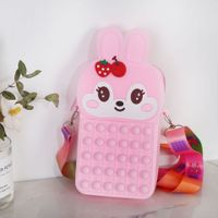 Girl's Rabbit Silica Gel Zipper Kids Wallets sku image 5