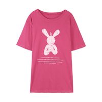 Women's T-shirt Short Sleeve T-shirts Printing Casual Rabbit main image 2