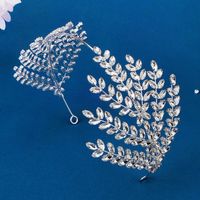 Fairy Style Leaf Flower Alloy Inlay Rhinestones Hair Band main image 2