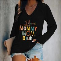 Women's T-shirt Hoodie Long Sleeve Hoodies & Sweatshirts Casual Mama Letter main image 5
