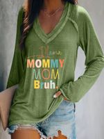 Women's T-shirt Hoodie Long Sleeve Hoodies & Sweatshirts Casual Mama Letter main image 2