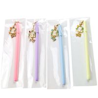 Cute Swing Hanging Pen Kitten Play Butterfly Pendant Gel Pen Good-looking Office Stationery Student Ball Pen Wholesale main image 5