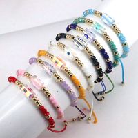 Elegant Vacation Simple Style Devil's Eye Square Crystal Copper Wholesale Bracelets main image 1