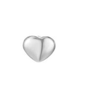 Simple Style Heart Shape Titanium Steel Plating Ear Studs 1 Piece sku image 1