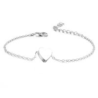 Simple Style Round Heart Shape Gold Plated Silver Plated Imitation Pearl Alloy Wholesale Anklet sku image 2