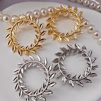 Wholesale Jewelry 1 Pair Vintage Style Leaves Alloy Gold Plated Silver Plated Ear Studs main image 1