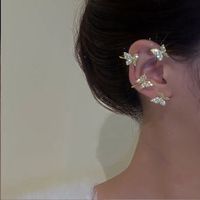 Fashion Star Butterfly Snowflake Copper Rhinestones Ear Clips 1 Piece sku image 18