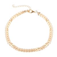 Simple Style Animal Cross Moon Gold Plated Silver Plated Imitation Pearl Alloy Wholesale Anklet sku image 5