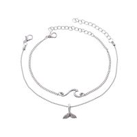 Simple Style Animal Cross Moon Gold Plated Silver Plated Imitation Pearl Alloy Wholesale Anklet sku image 34