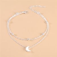 Simple Style Animal Cross Moon Gold Plated Silver Plated Imitation Pearl Alloy Wholesale Anklet sku image 44