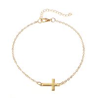 Simple Style Animal Cross Moon Gold Plated Silver Plated Imitation Pearl Alloy Wholesale Anklet sku image 17