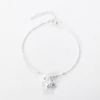 Simple Style Animal Cross Moon Gold Plated Silver Plated Imitation Pearl Alloy Wholesale Anklet sku image 30