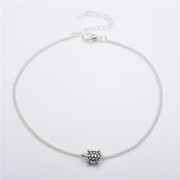 Simple Style Animal Cross Moon Gold Plated Silver Plated Imitation Pearl Alloy Wholesale Anklet sku image 22