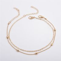 Simple Style Animal Cross Moon Gold Plated Silver Plated Imitation Pearl Alloy Wholesale Anklet sku image 45