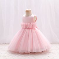 Princess Solid Color Lace Polyester Girls Dresses main image 2