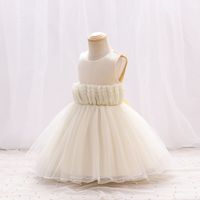 Princess Solid Color Lace Polyester Girls Dresses main image 4