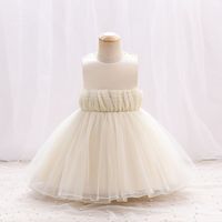 Princess Solid Color Lace Polyester Girls Dresses main image 5