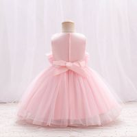 Princess Solid Color Lace Polyester Girls Dresses main image 3