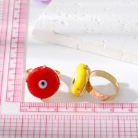 Simple Style Devil's Eye Glass Copper Rings main image 4