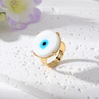 Simple Style Devil's Eye Glass Copper Rings sku image 3
